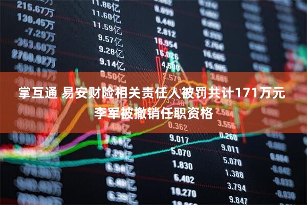 掌互通 易安财险相关责任人被罚共计171万元 李军被撤销任职资格