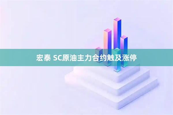 宏泰 SC原油主力合约触及涨停