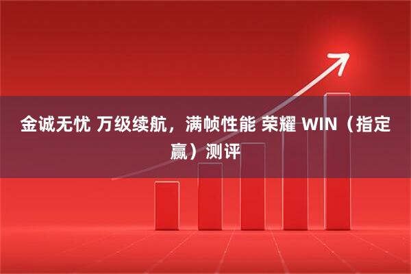 金诚无忧 万级续航，满帧性能 荣耀 WIN（指定赢）测评